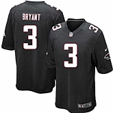 Nike Men & Women & Youth Falcons #3 Bryant Black Team Color Game Jersey,baseball caps,new era cap wholesale,wholesale hats